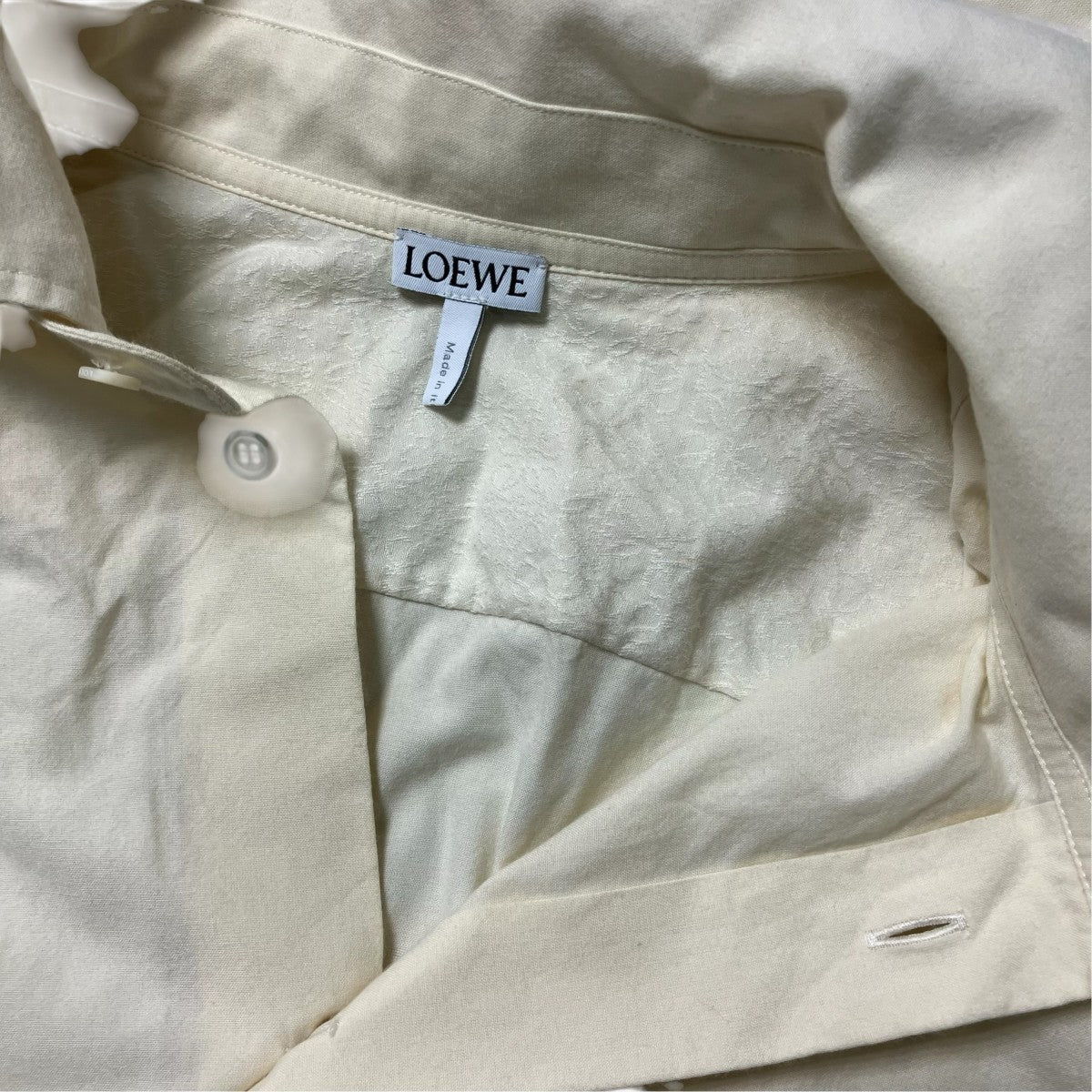 LOEWE バックアナグラムロゴフーデットオーバーシャツ長袖シャツH526Y05WBB 古着・中古-3枚目のアイテム画像