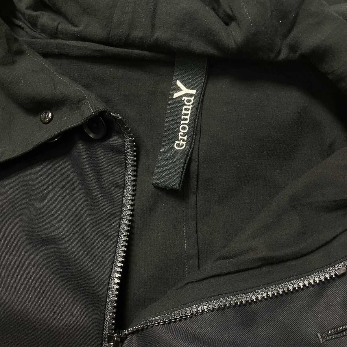 GROUND Y COTTON KATSURAGI BIG CLOAK COATフーデッドコートGS-C04-003 古着・中古-3枚目のアイテム画像