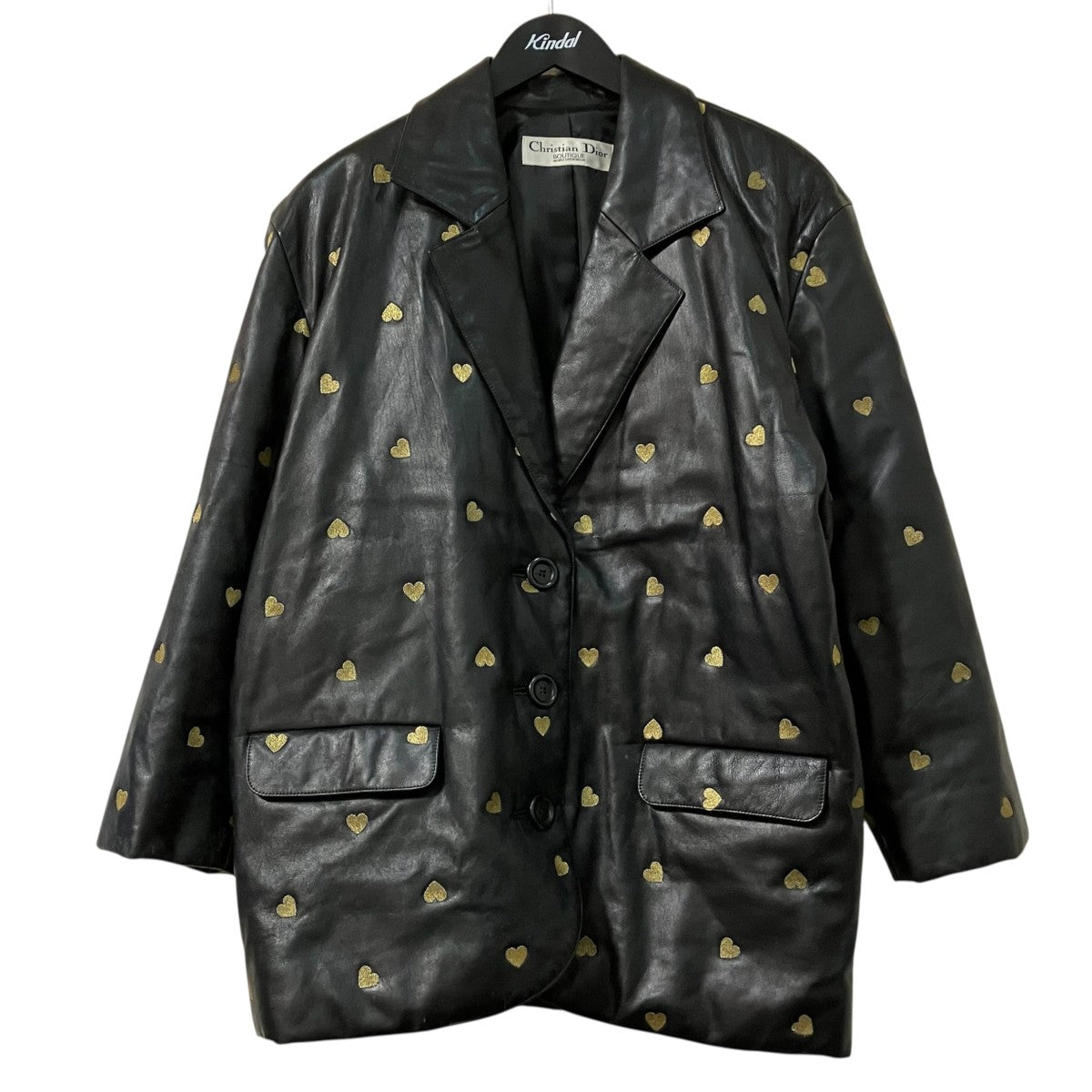 Christian Dior レザー中綿ジャケット 古着・中古-1枚目のアイテム画像