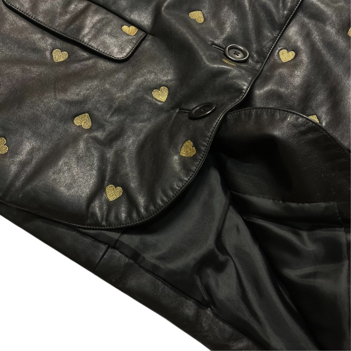 Christian Dior レザー中綿ジャケット 古着・中古-7枚目のアイテム画像