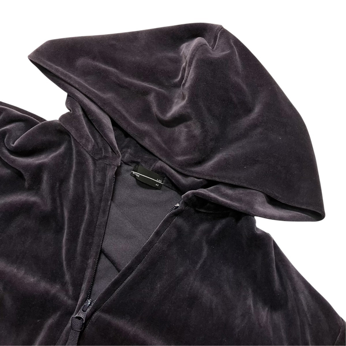 LAD MUSICIAN T C VELOUR ZIP UP PARKAジップパーカー2221-612 古着・中古-3枚目のアイテム画像