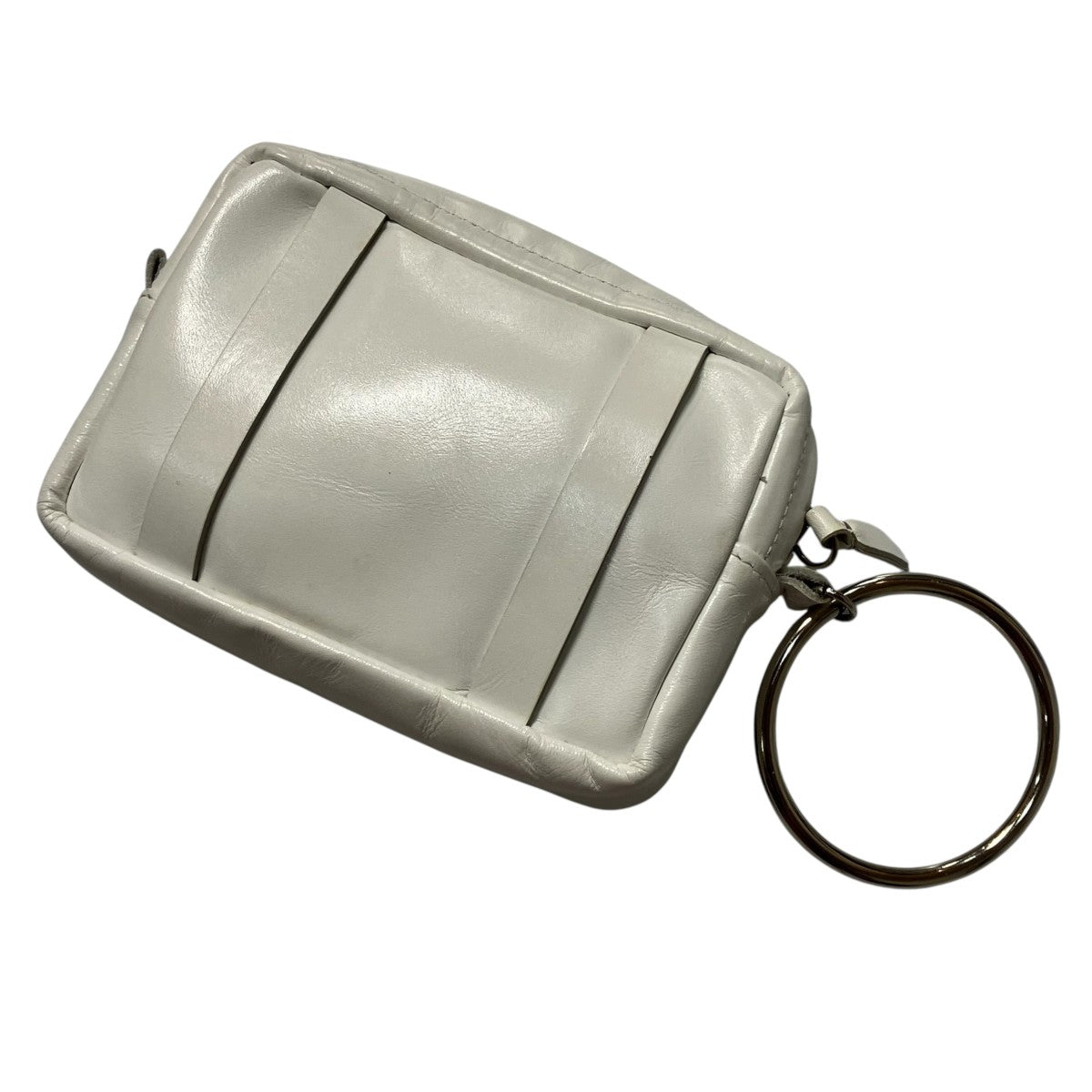 Metal leather pouchメタルビジューポーチ
