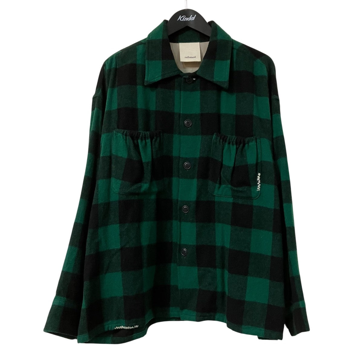 GRANNY REPAIR WRIST PATCH WIDE CHECK SHIRTシャツジャケットRESH-004