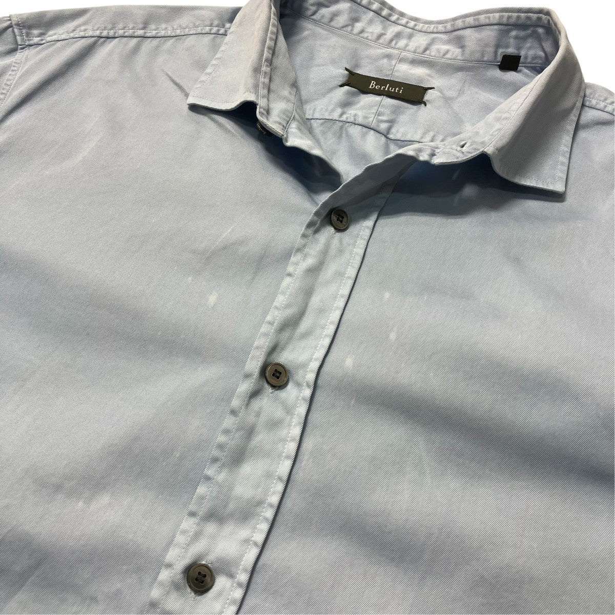 Berluti ワイドカラーコットンシャツ 古着・中古-9枚目のアイテム画像