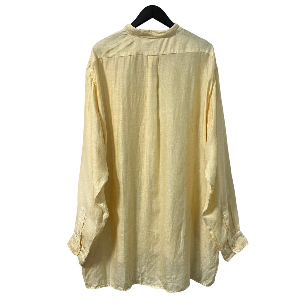 MAATEE＆SONS PULL OOVER SHIRTS ドSモールスキンバンドカラーリネンプルオーバーシャツMT6103-0614 古着・中古-2枚目のアイテム画像