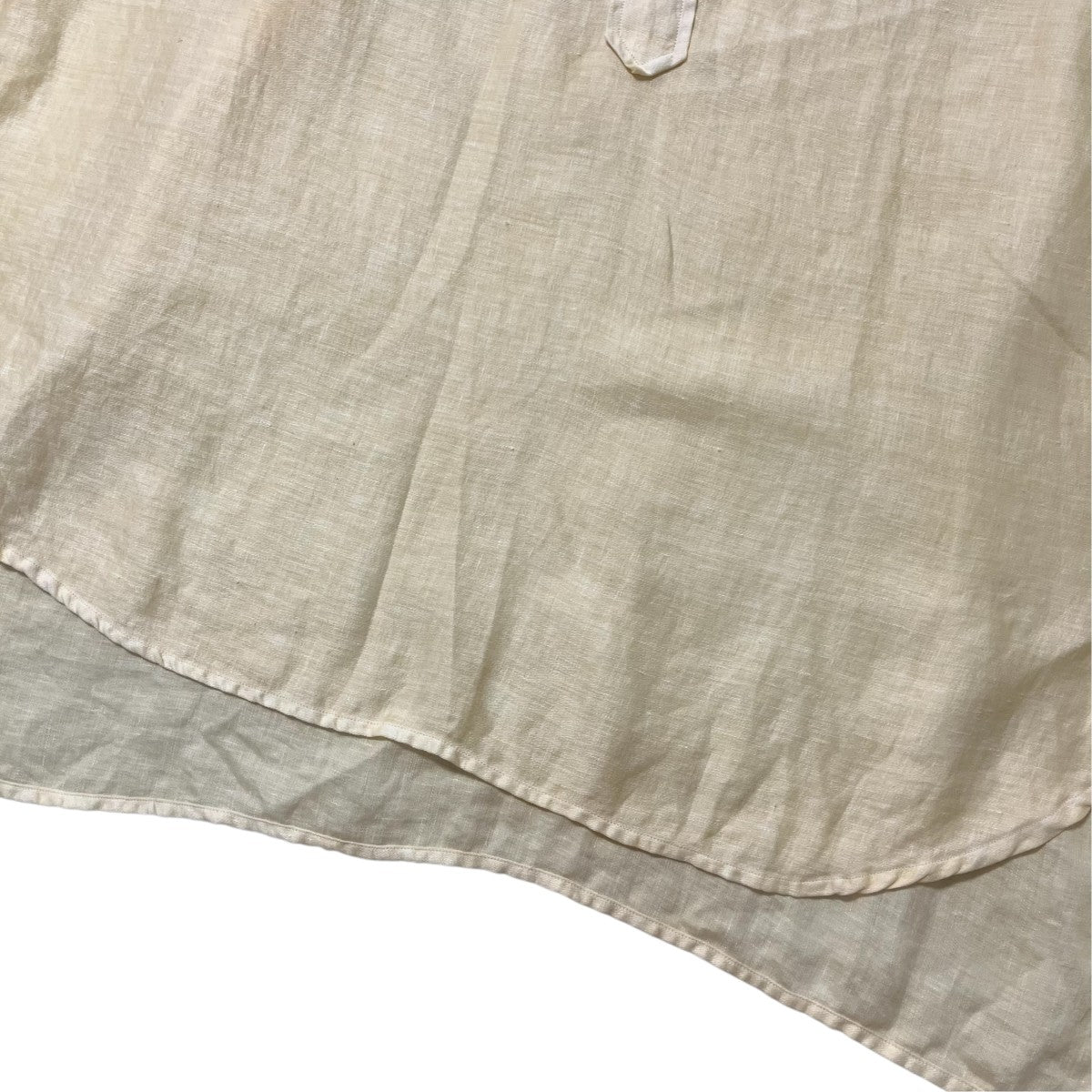 MAATEE＆SONS PULL OOVER SHIRTS ドSモールスキンバンドカラーリネンプルオーバーシャツMT6103-0614 古着・中古-5枚目のアイテム画像