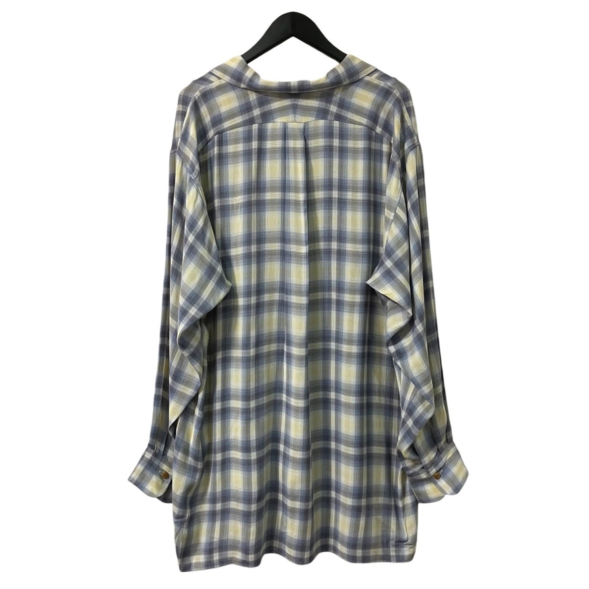 MAATEE＆SONS RAYON SILK OP COLLAR SHIRTS オープンカラーオンブレチェックシャツ MT6303-0604A 古着・中古-2枚目のアイテム画像