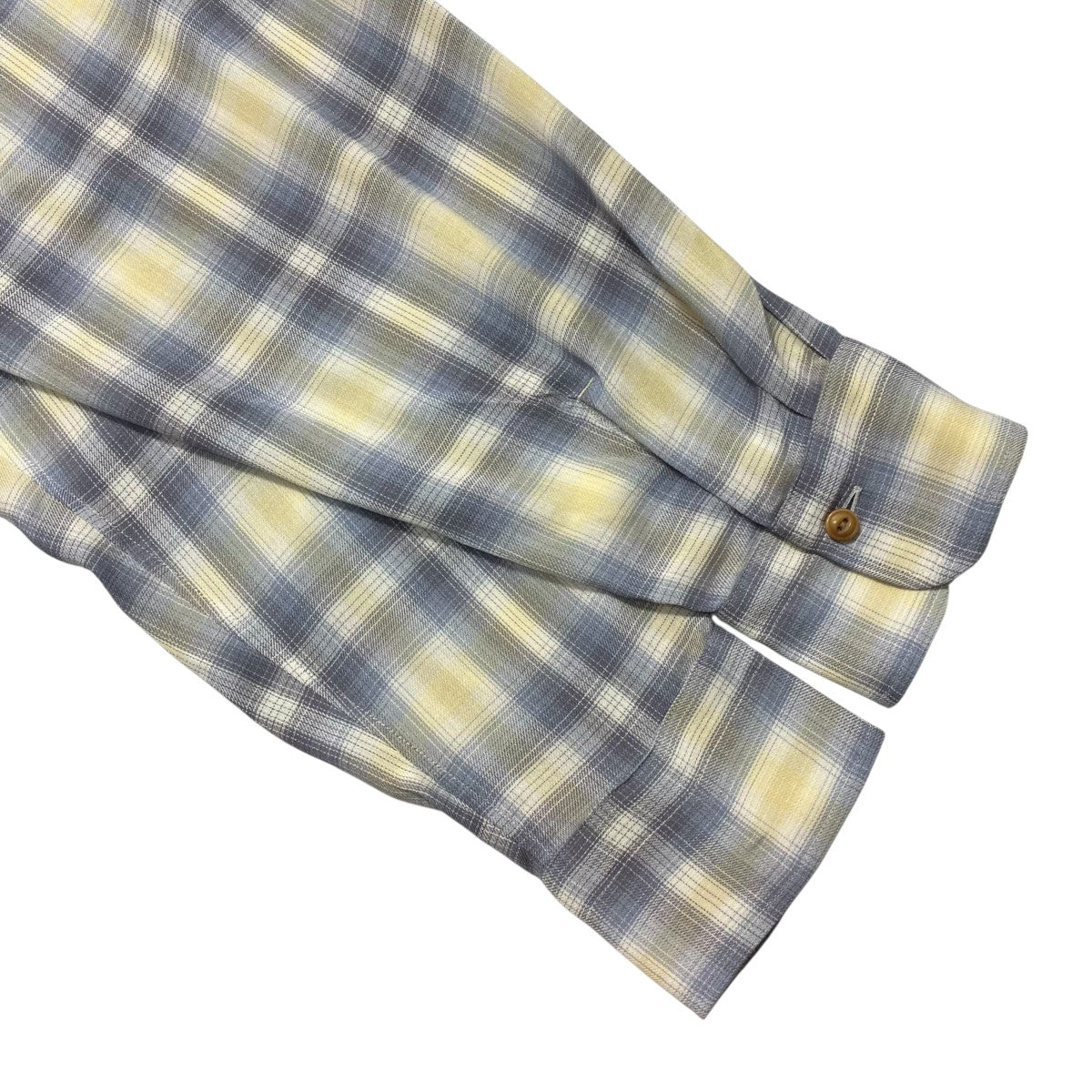 MAATEE＆SONS RAYON SILK OP COLLAR SHIRTS オープンカラーオンブレチェックシャツ MT6303-0604A 古着・中古-4枚目のアイテム画像