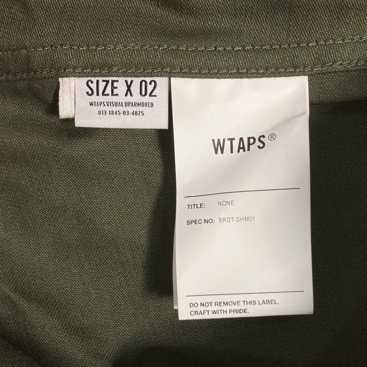 WTAPS ミリタリーシャツジャケットBRDT-SHM01 古着・中古-6枚目のアイテム画像