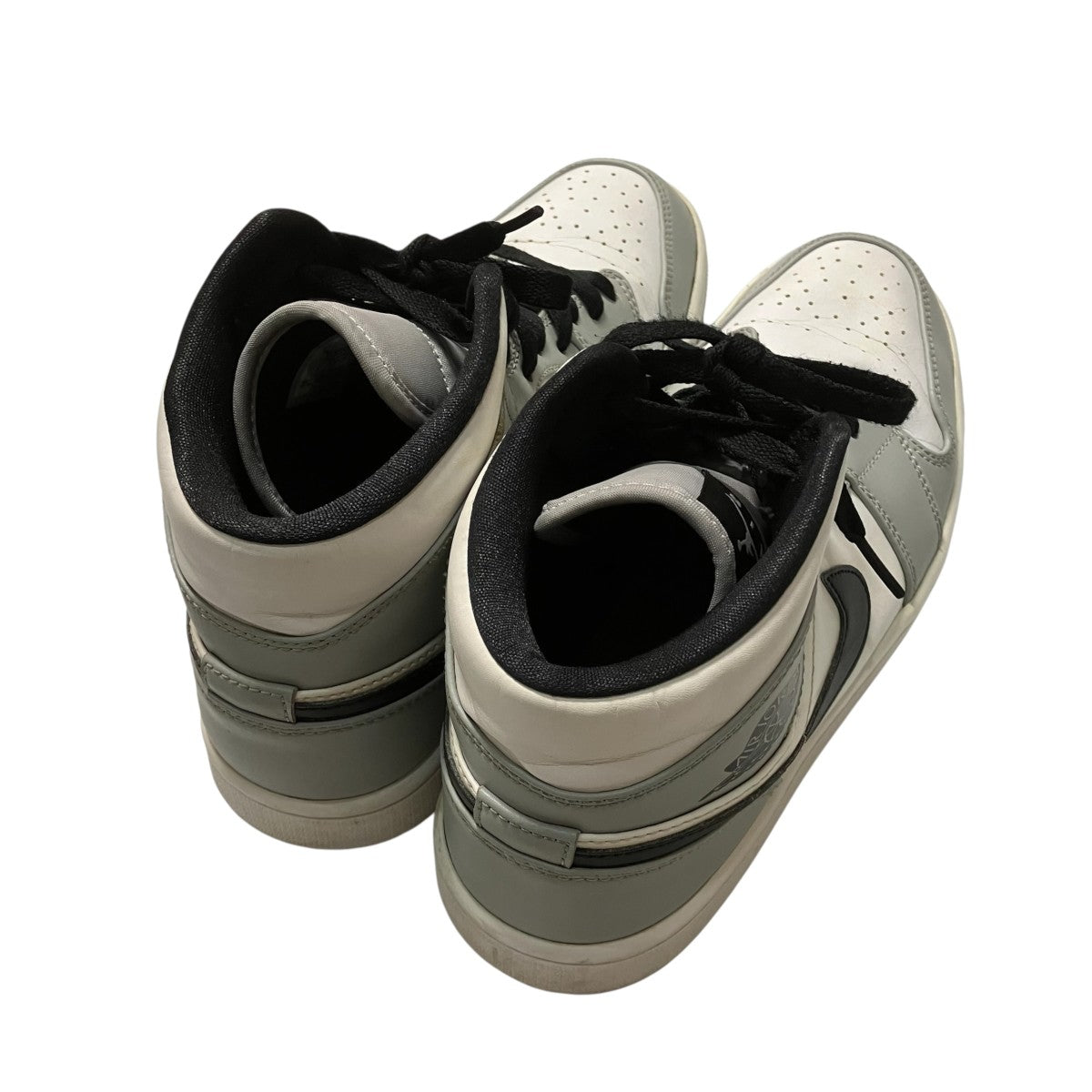 Air Jordan 1 Mid Light Smoke Grey White Blackハイカットスニーカー554724-092