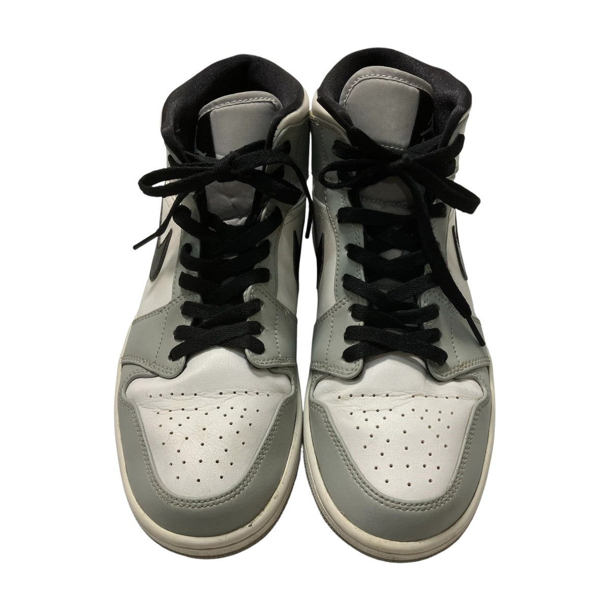 Air Jordan 1 Mid Light Smoke Grey White Blackハイカットスニーカー554724-092