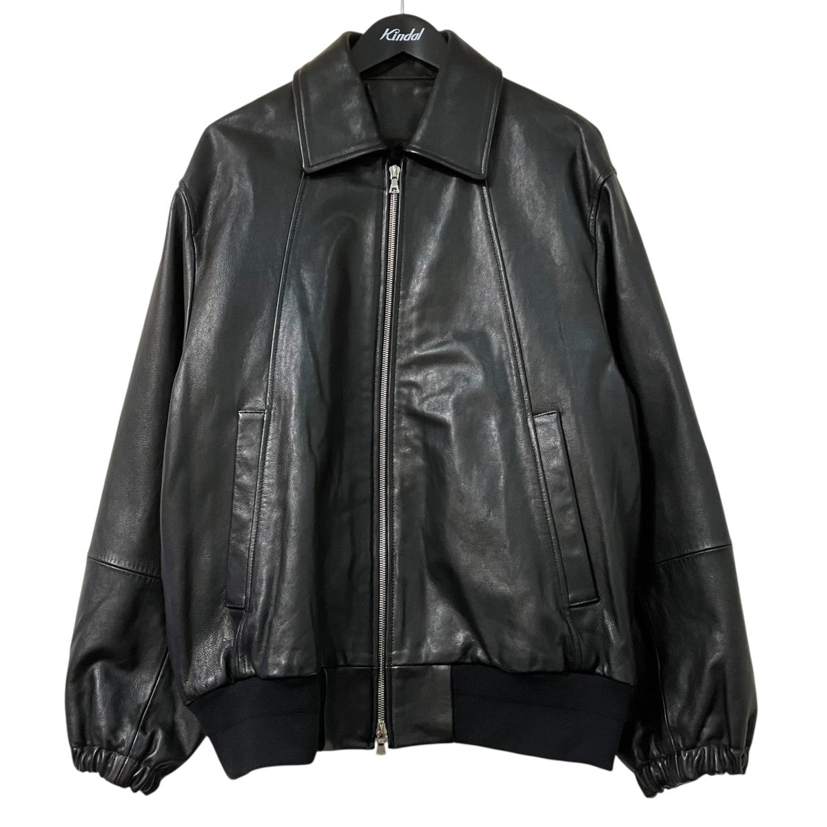 LEATHER ZIP SHORT JACKET - BLACKレザージャケットST.921