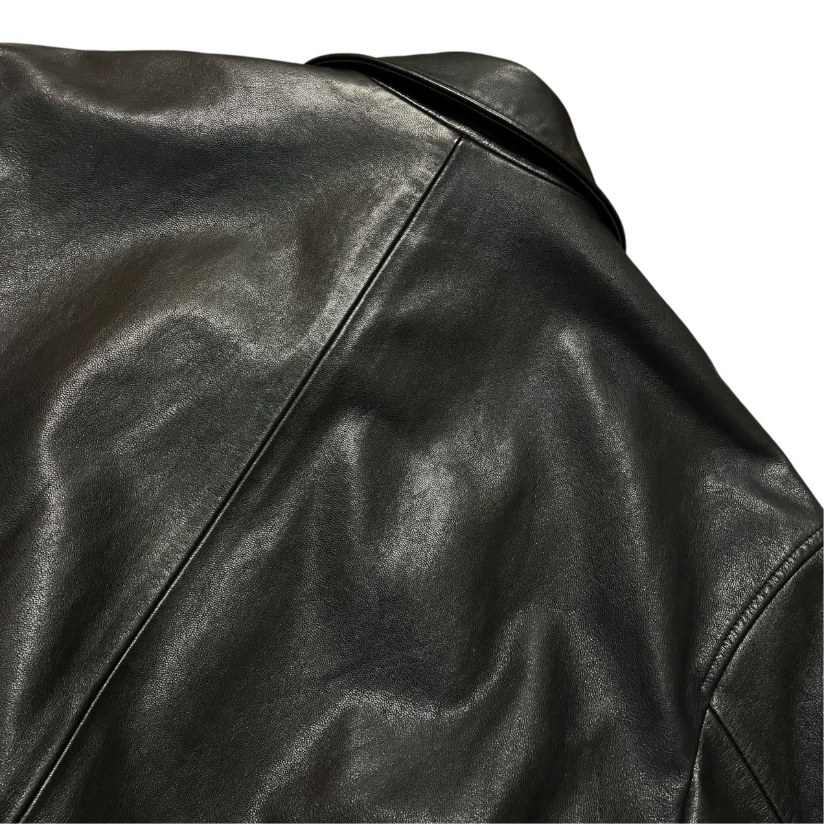 LEATHER ZIP SHORT JACKET - BLACKレザージャケットST.921