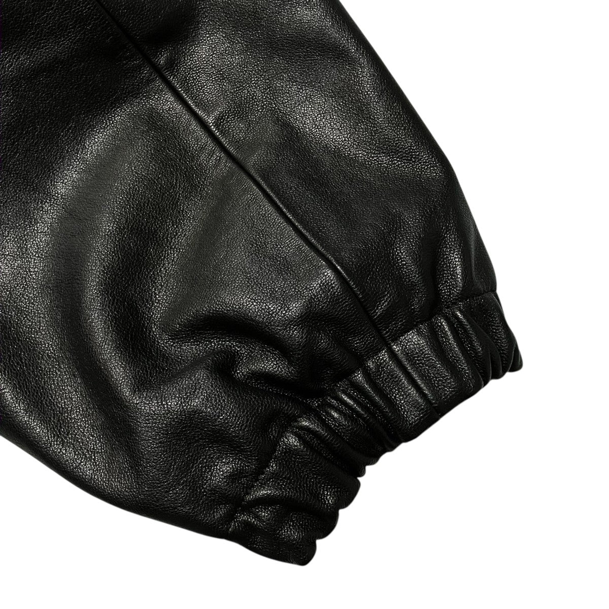 LEATHER ZIP SHORT JACKET - BLACKレザージャケットST.921