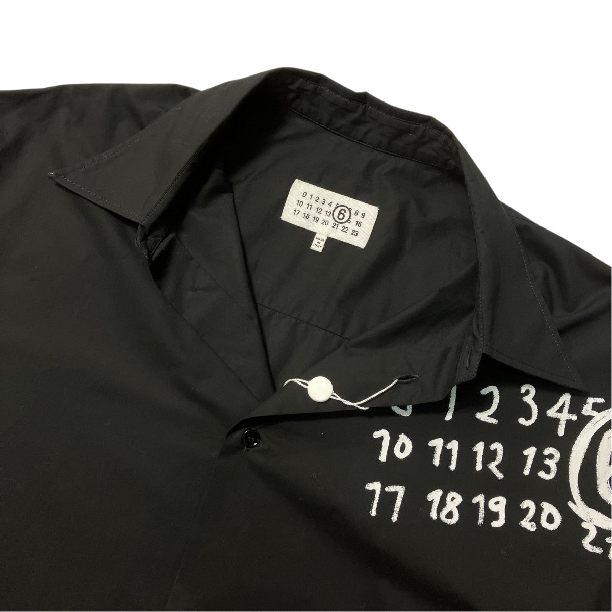 MM6 Maison Margiela ナンバリングコットンポプリンロングシャツS62CT0247 S47294 古着・中古-3枚目のアイテム画像