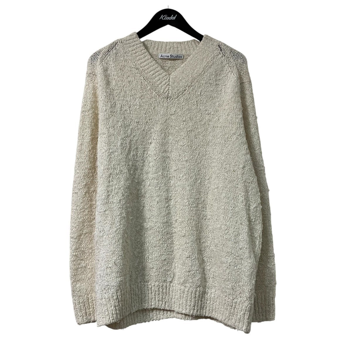 ACNE STUDIOS ディストレスドストライプセーターVネックニットFN-WN-KNIT000320 古着・中古-1枚目のアイテム画像