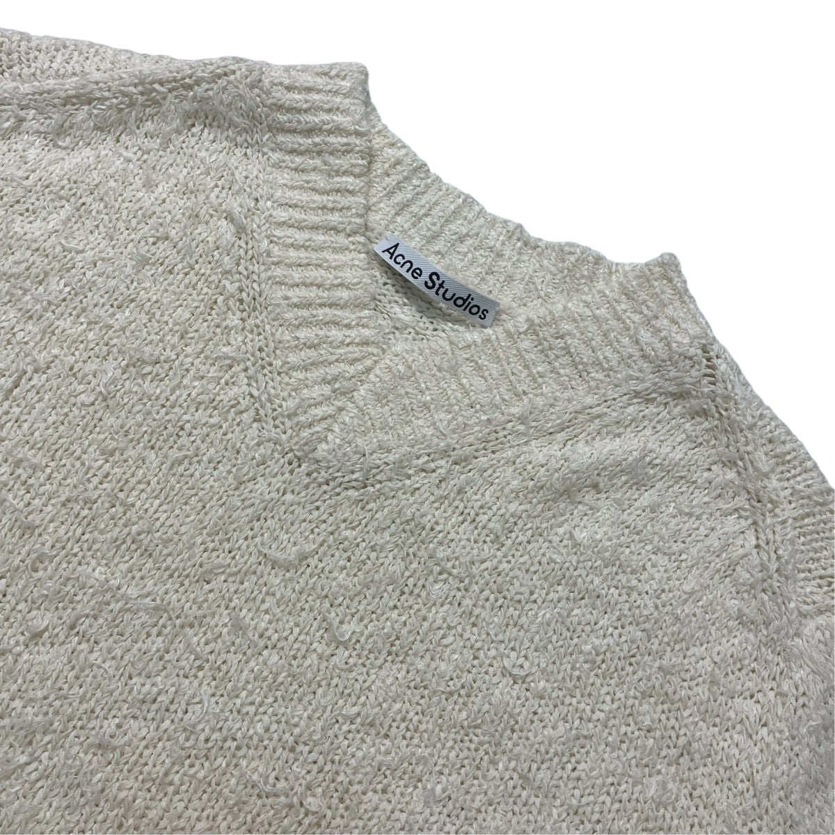 ACNE STUDIOS ディストレスドストライプセーターVネックニットFN-WN-KNIT000320 古着・中古-3枚目のアイテム画像