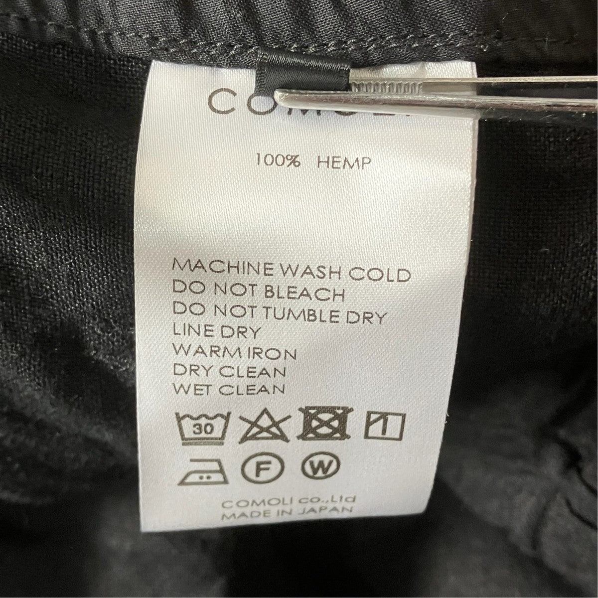 COMOLI 24SSカナパ ドローストリングパンツイージーパンツZ01 03009 古着・中古-6枚目のアイテム画像