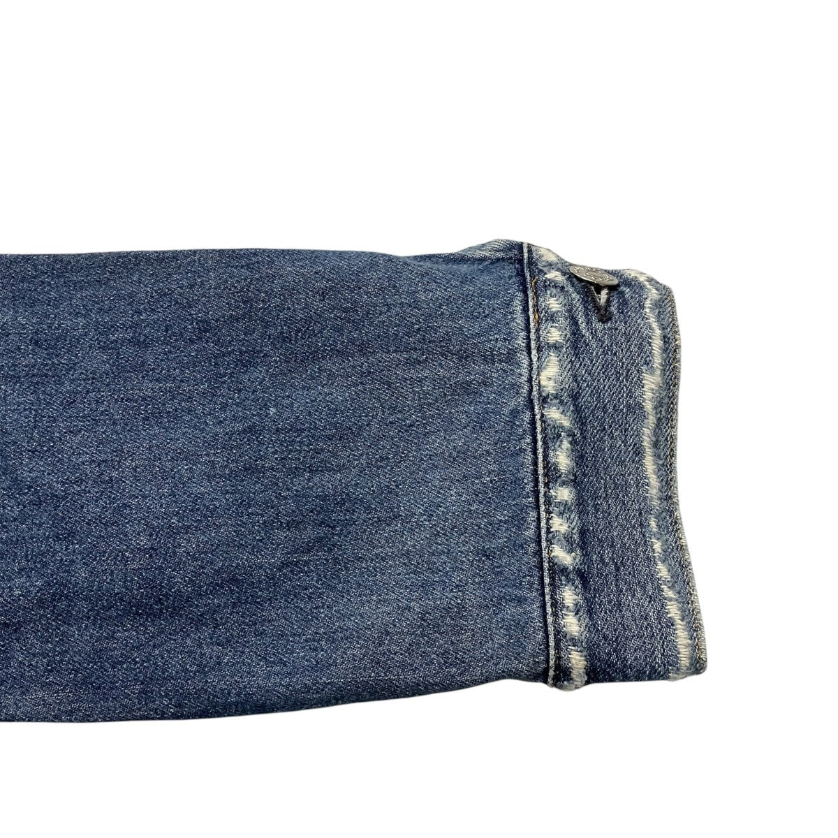 ACNE STUDIOS WHO IND FRAY 加工ノーカラーデニムジャケットデニムジャケット221156-135 古着・中古-4枚目のアイテム画像