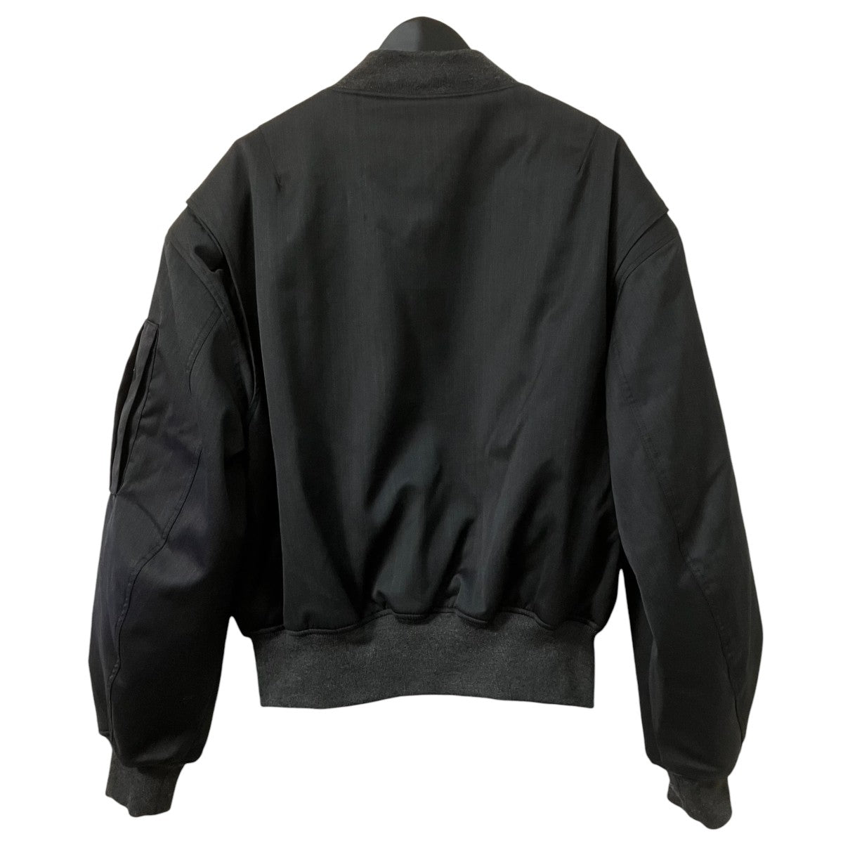 ENTIRE STUDIOS CROPPED BROAD BOMBER SUITINGクロップドボンバージャケットESU-W26-1048-GR 古着・中古-2枚目のアイテム画像