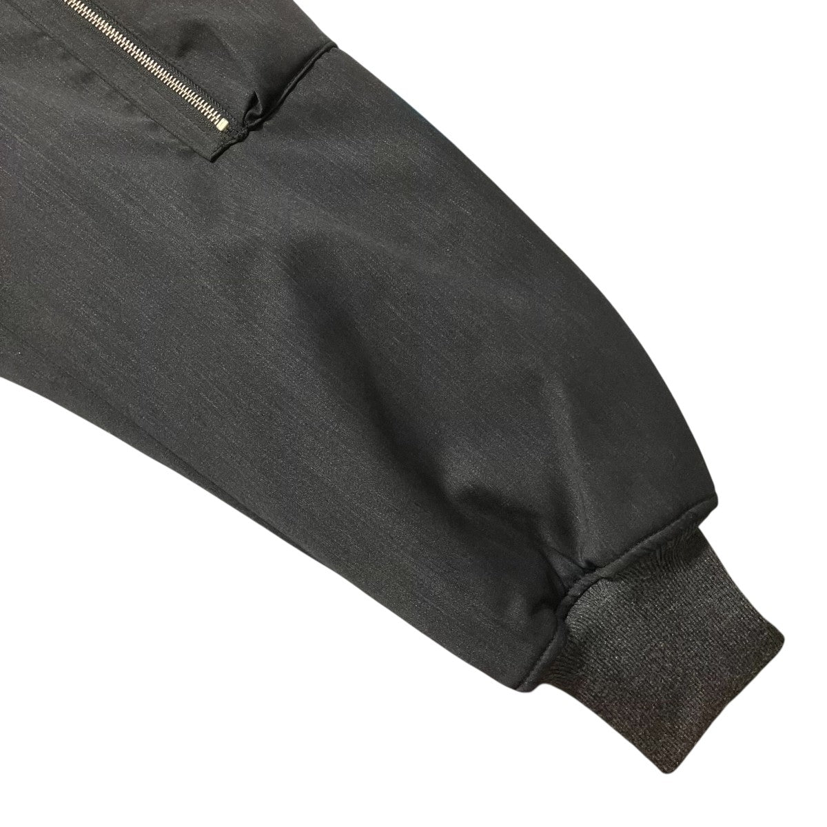 ENTIRE STUDIOS CROPPED BROAD BOMBER SUITINGクロップドボンバージャケットESU-W26-1048-GR 古着・中古-4枚目のアイテム画像