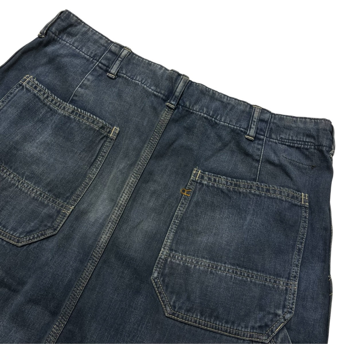 45R モンプデニムのペインタースカートデニムスカート50340022 古着・中古-4枚目のアイテム画像
