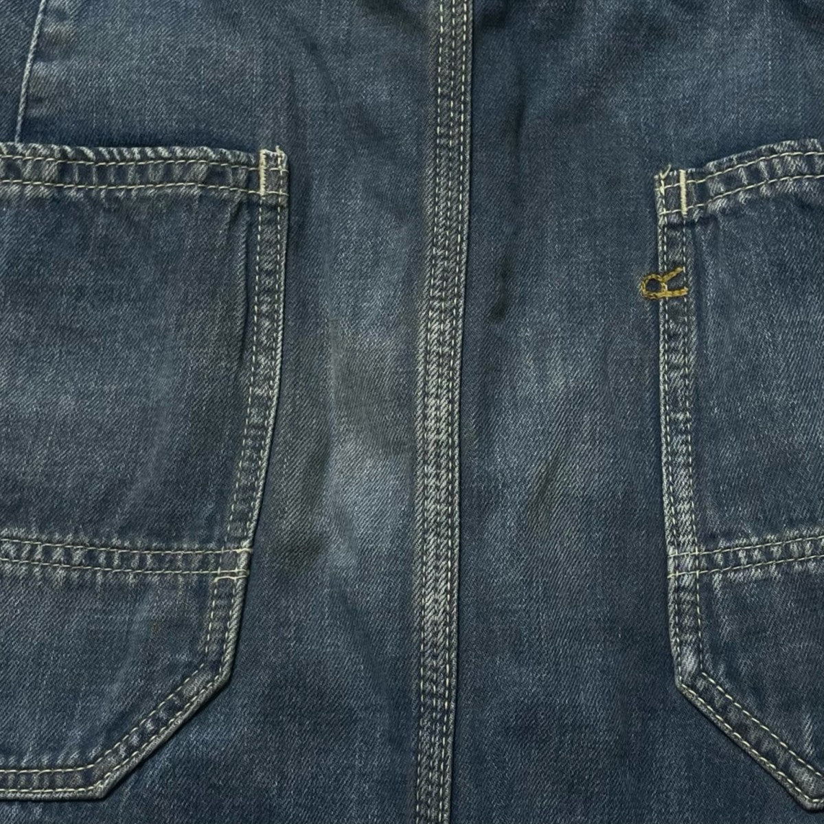 45R モンプデニムのペインタースカートデニムスカート50340022 古着・中古-6枚目のアイテム画像