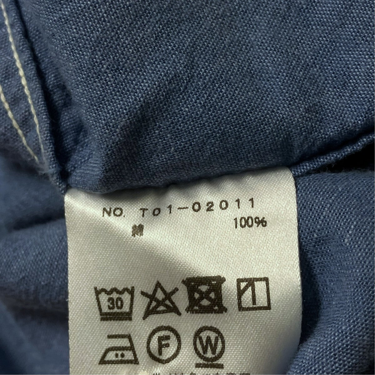 COMOLI 21SSベタシャン CPOシャツシャンブレーシャツT01-02011 古着・中古-9枚目のアイテム画像