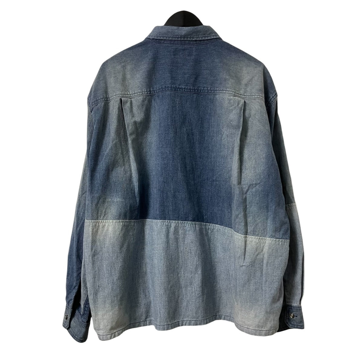 J．S HOMESTEAD 26AWシャンブレー リペア フェード シャツデニムシャツ26050470615030 古着・中古-2枚目のアイテム画像