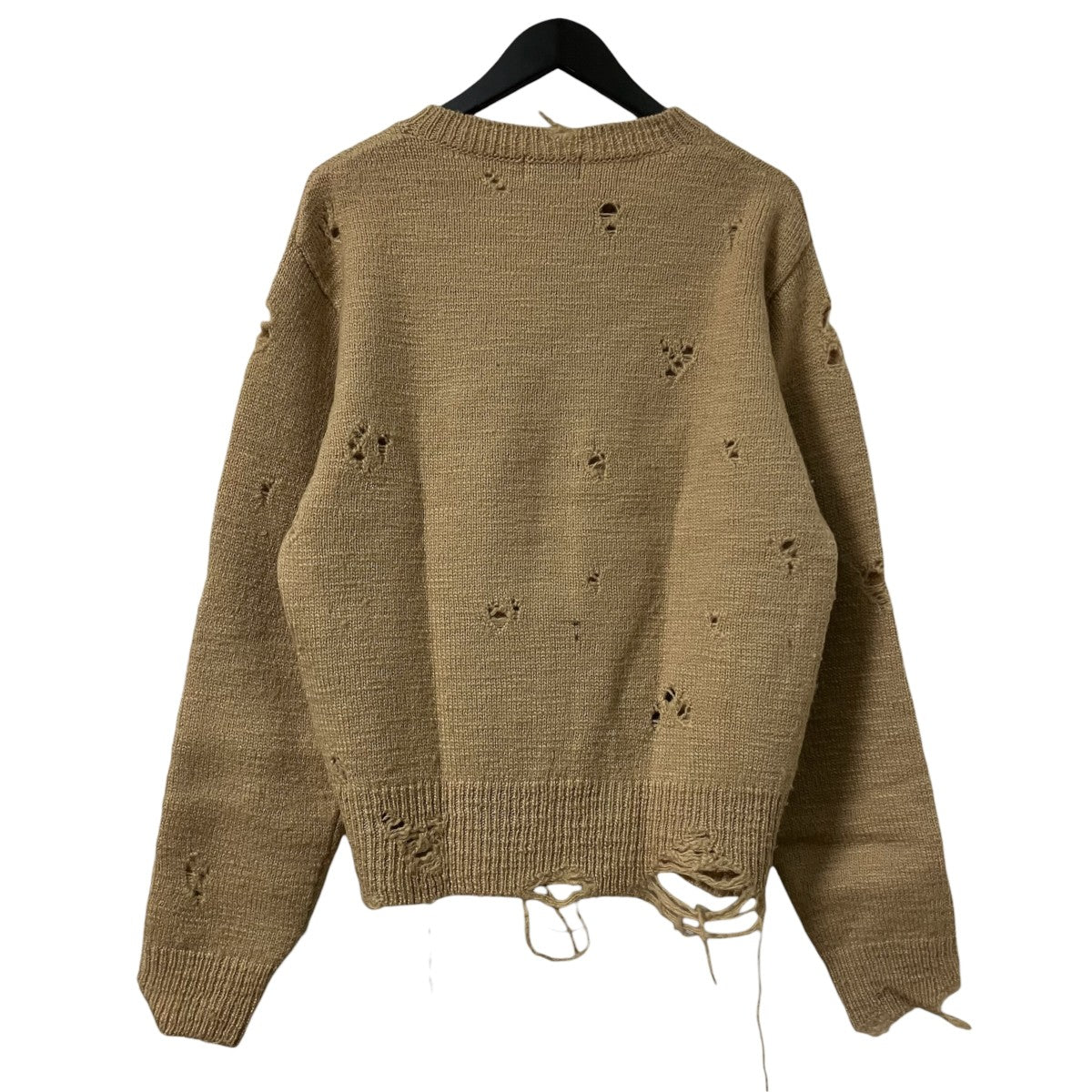 BED J．W． FORD Bolo Crewダメージ加工ニット19AW-B-KT01 古着・中古-2枚目のアイテム画像