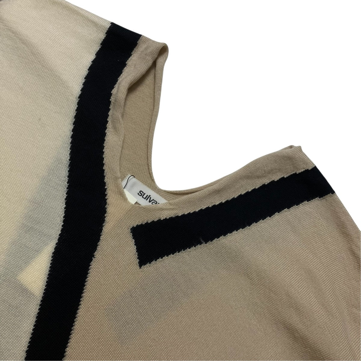 sulvam NOT SCHOOL KNITVネックニットSK-K01-810 古着・中古-3枚目のアイテム画像