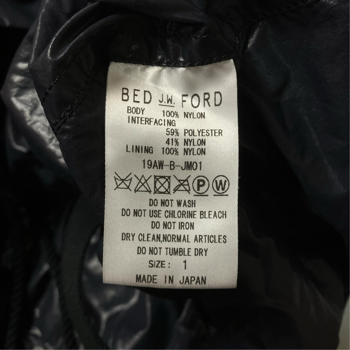 BED J．W． FORD Team jacketナイロンジャケット19AW-B-JM01 古着・中古-8枚目のアイテム画像