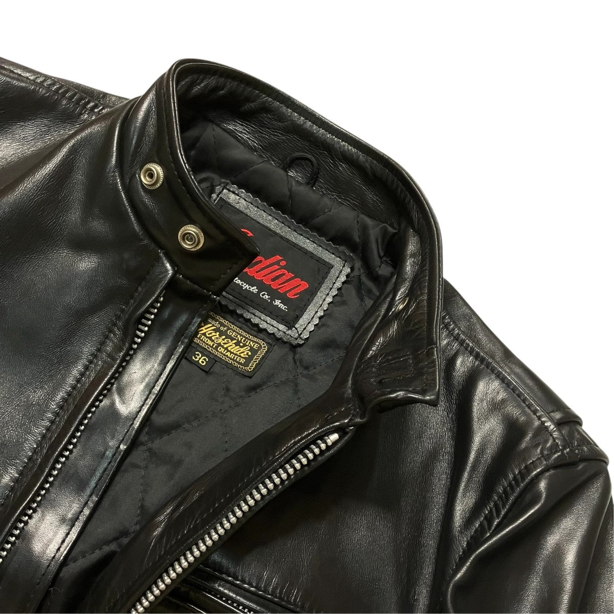 INDIAN MOTORCYCLE ホースハイドレザージャケット 古着・中古-3枚目のアイテム画像