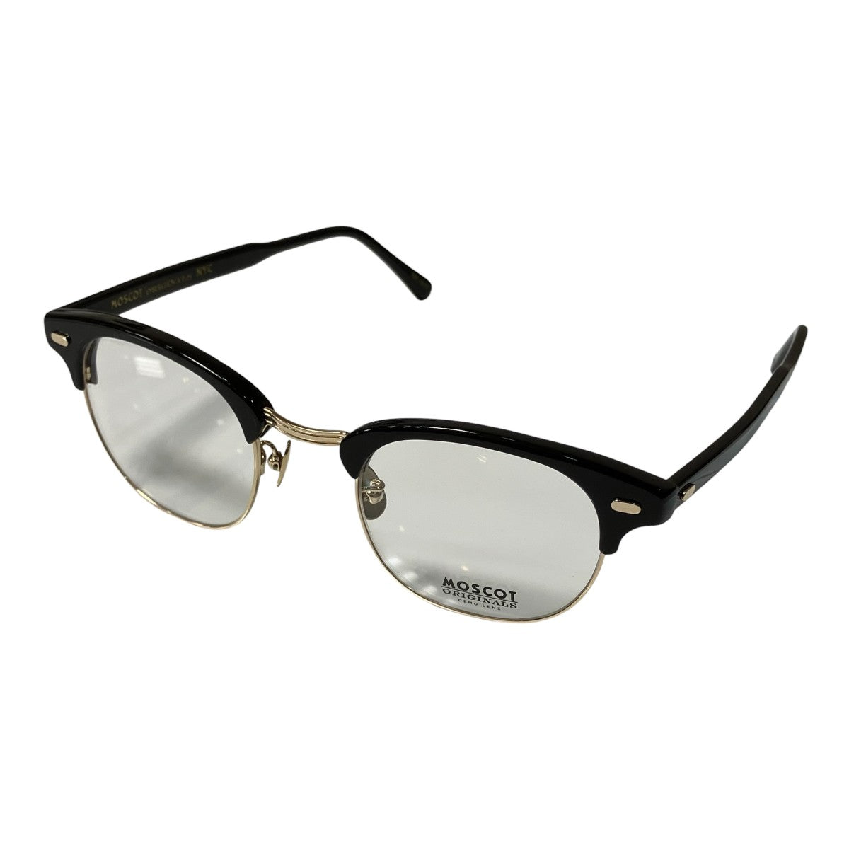 MOSCOT ブラックフレーム眼鏡YUKEL 古着・中古-1枚目のアイテム画像