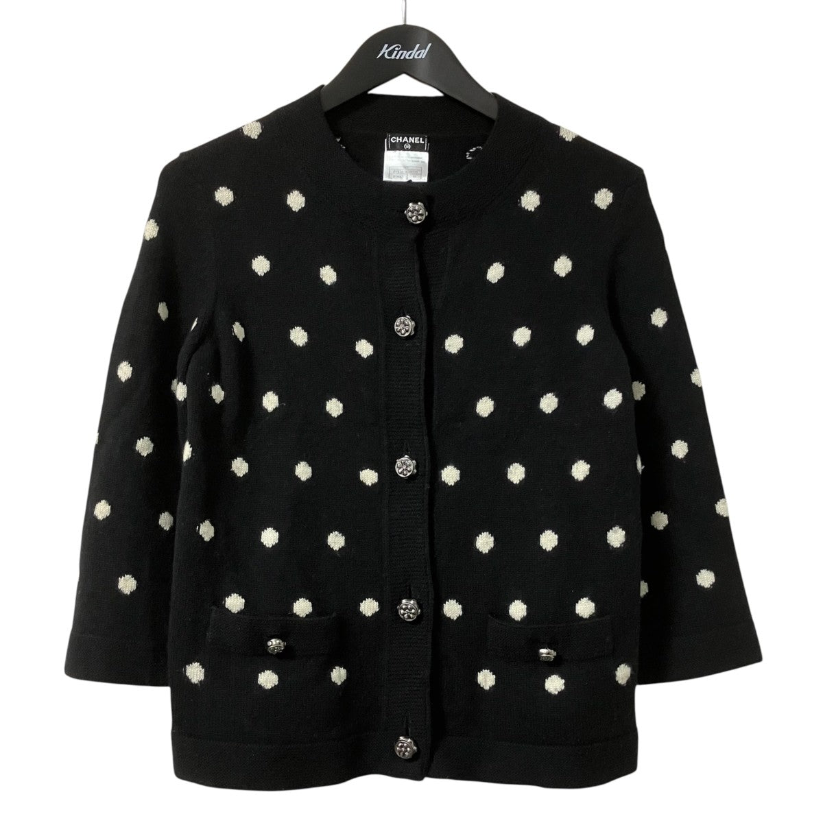 CHANEL クルーネックカーディガンP34287K00935 古着・中古-1枚目のアイテム画像