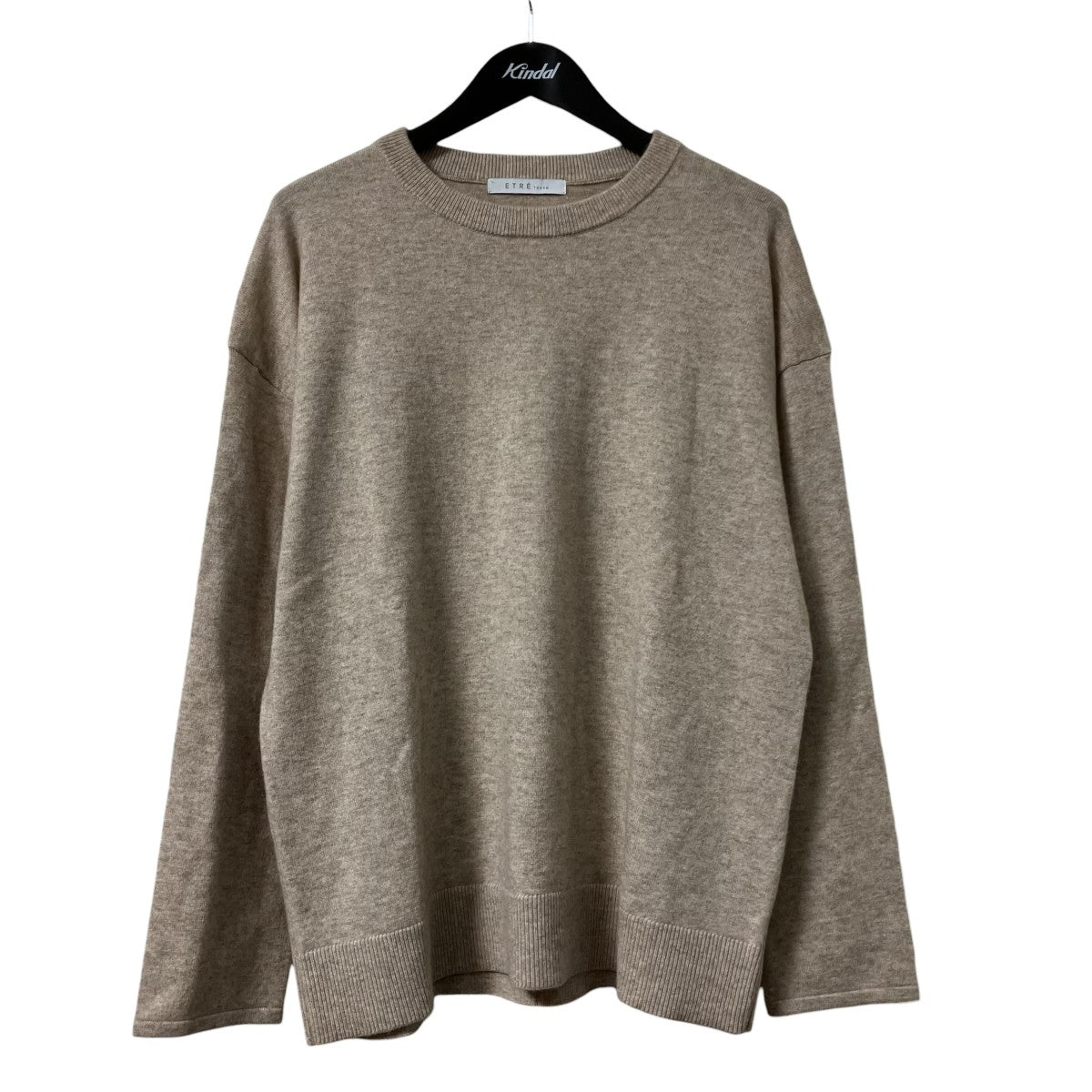 ETRE TOKYO ウールカシミヤニットプルオーバークルーネックセーター1222511024-0 古着・中古-1枚目のアイテム画像