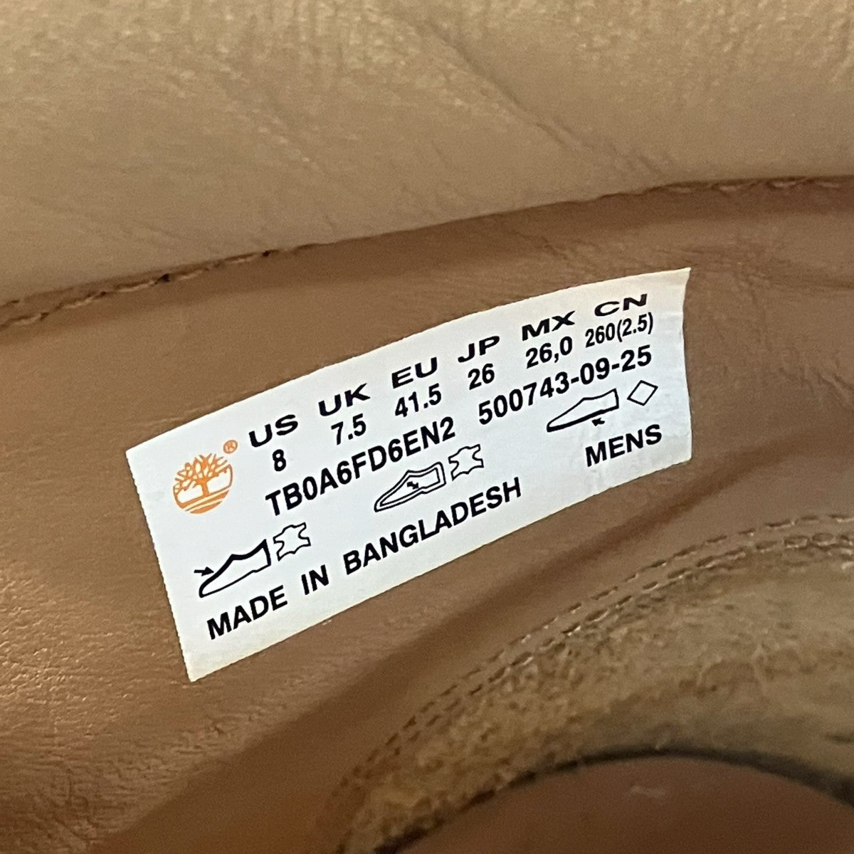 Timberland プレミアム 6インチ ブーツTB0A6FD6EN2 古着・中古-6枚目のアイテム画像