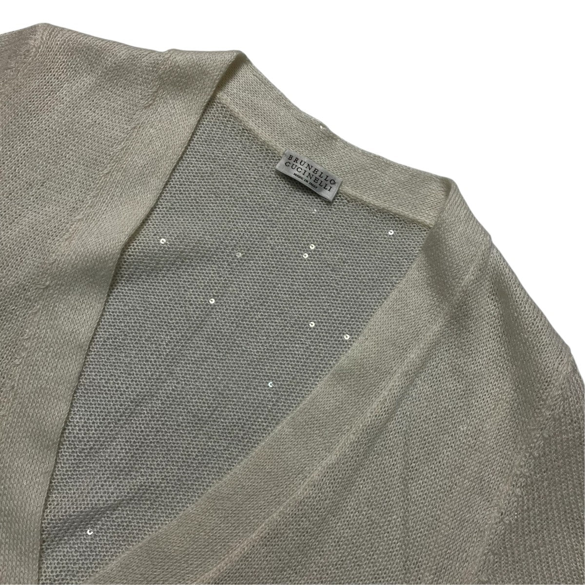 BRUNELLO CUCINELLI スパンコールニットカーディガン 古着・中古-3枚目のアイテム画像