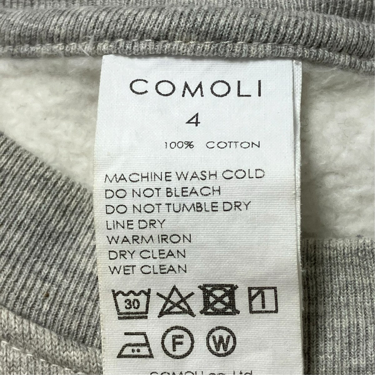 COMOLI スウェットU03-05003 古着・中古-6枚目のアイテム画像