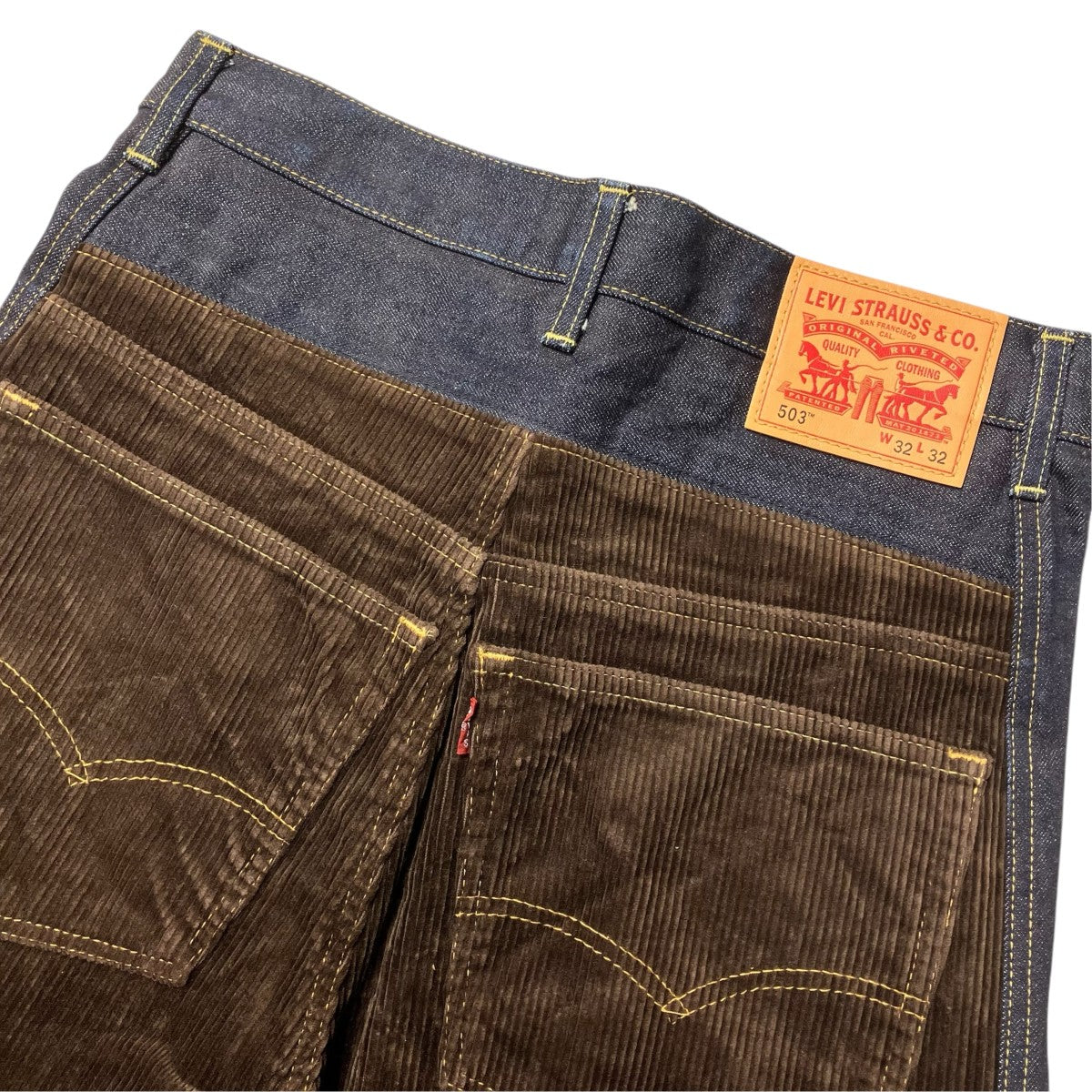 JUNYA WATANABE MAN×LEVI’S 17AWコーデュロイドッキングハイウエストデニムパンツWT-P212 古着・中古-4枚目のアイテム画像