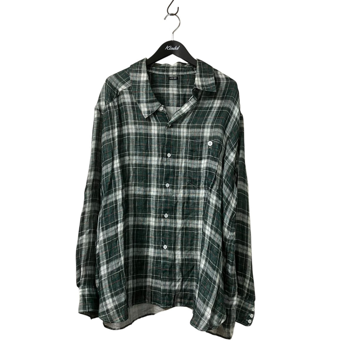 LES SIX CHECK SLIP SHIRTチェックシャツtigoett-10-sh-ches 古着・中古-1枚目のアイテム画像