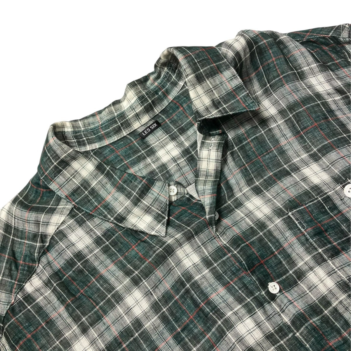 LES SIX CHECK SLIP SHIRTチェックシャツtigoett-10-sh-ches 古着・中古-3枚目のアイテム画像