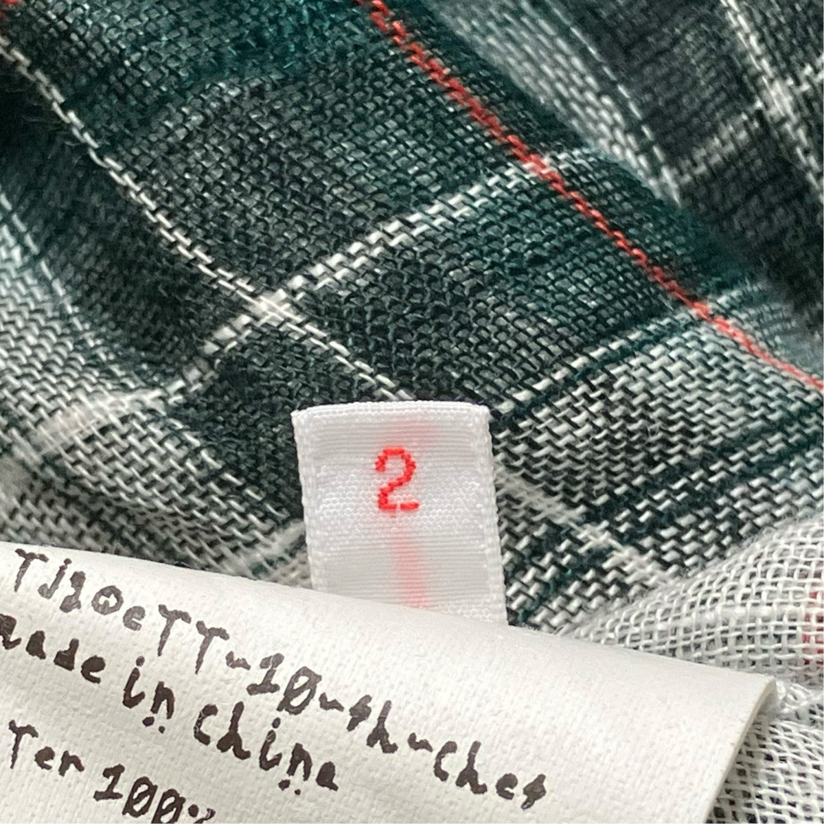LES SIX CHECK SLIP SHIRTチェックシャツtigoett-10-sh-ches 古着・中古-6枚目のアイテム画像