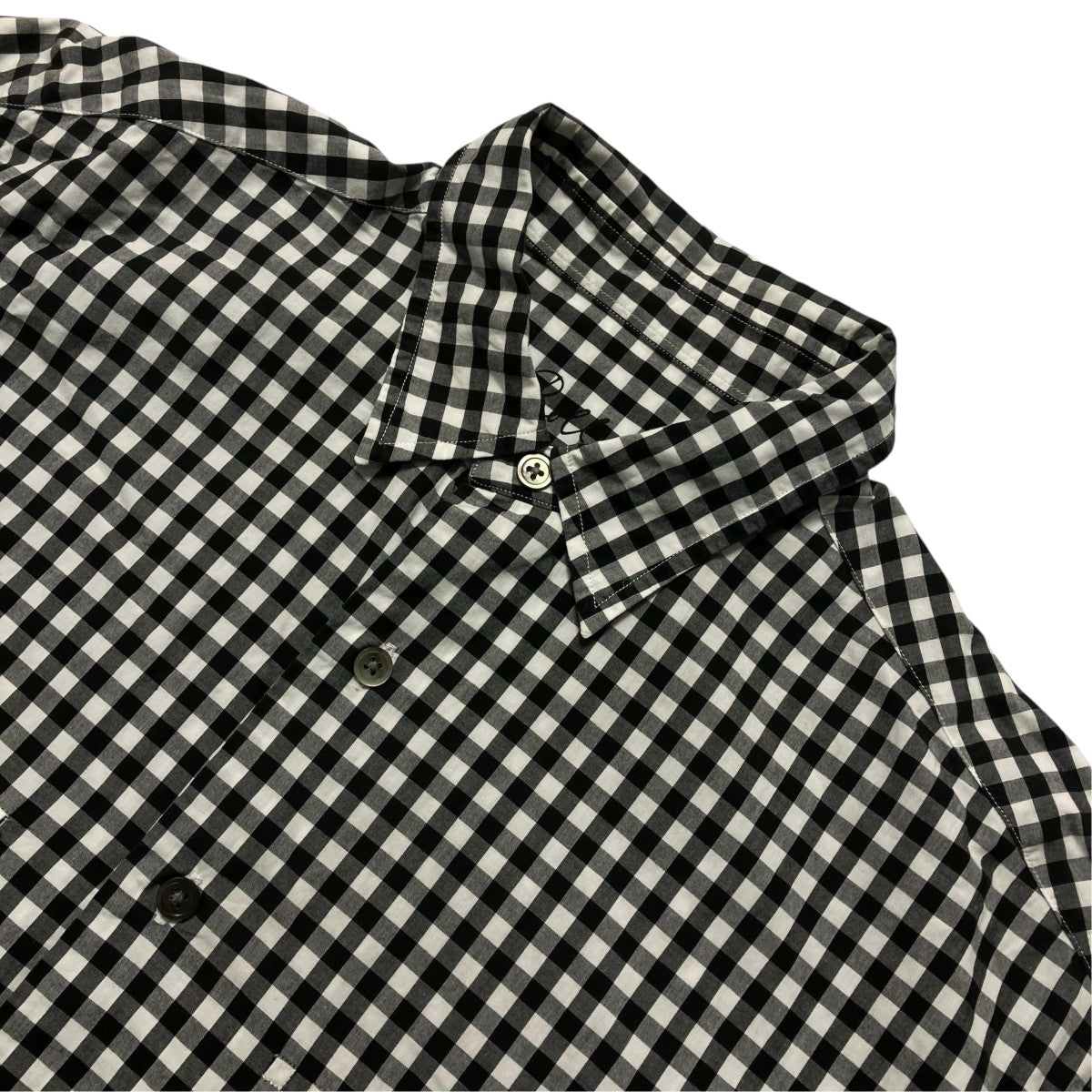 Porter Classic ROLL UP GINGHAM CHECK SHIRTチェックシャツ 古着・中古-3枚目のアイテム画像