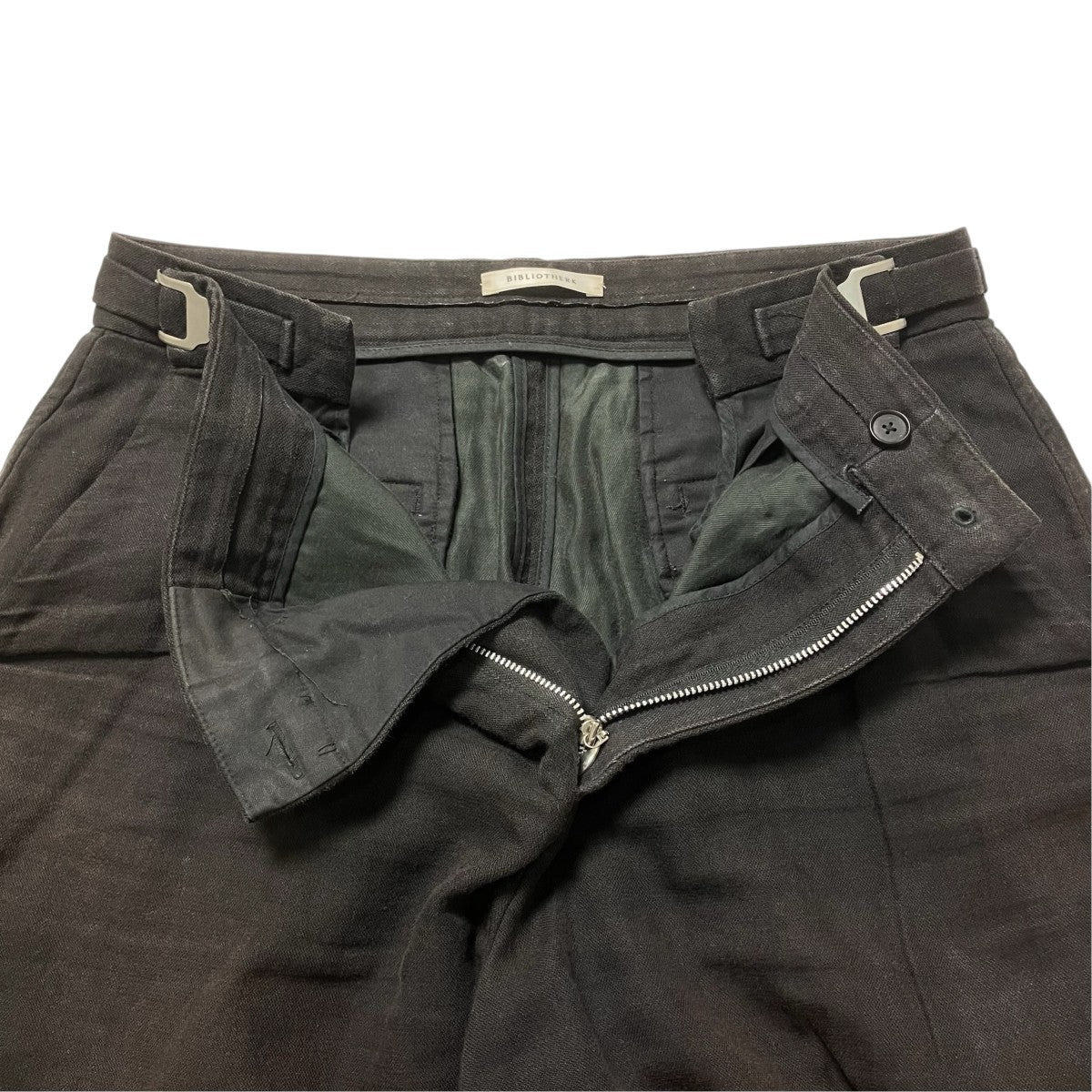 BIBLIOTHERK ウールパンツBR PT01 AW25 01 古着・中古-3枚目のアイテム画像