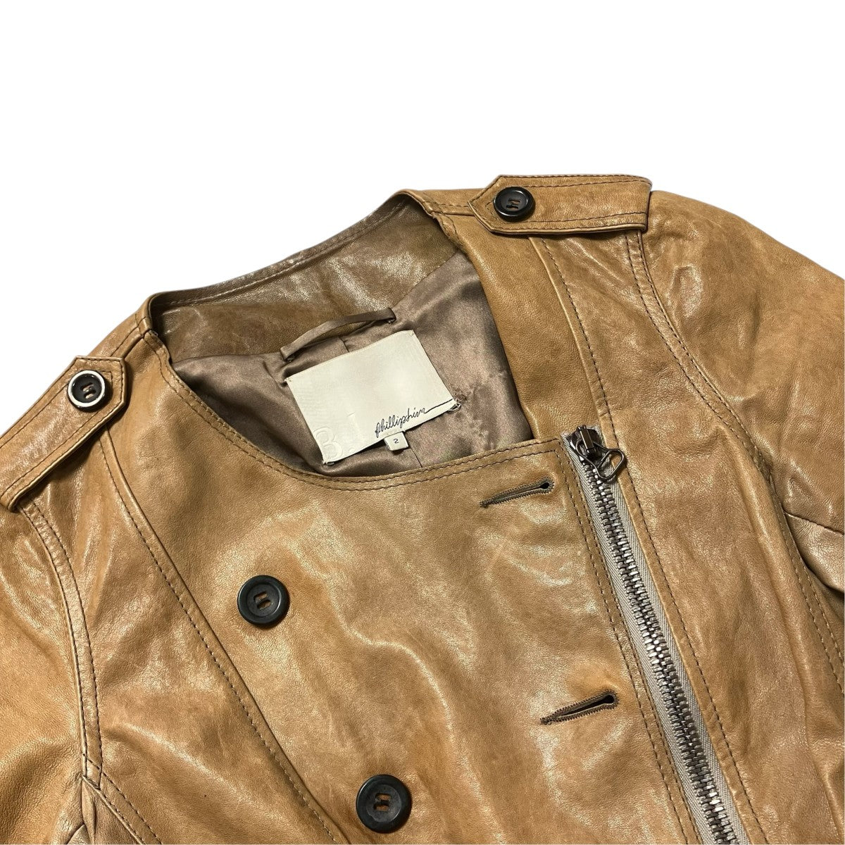 3．1 phillip lim レザージャケットS110 6110SWL 古着・中古-3枚目のアイテム画像