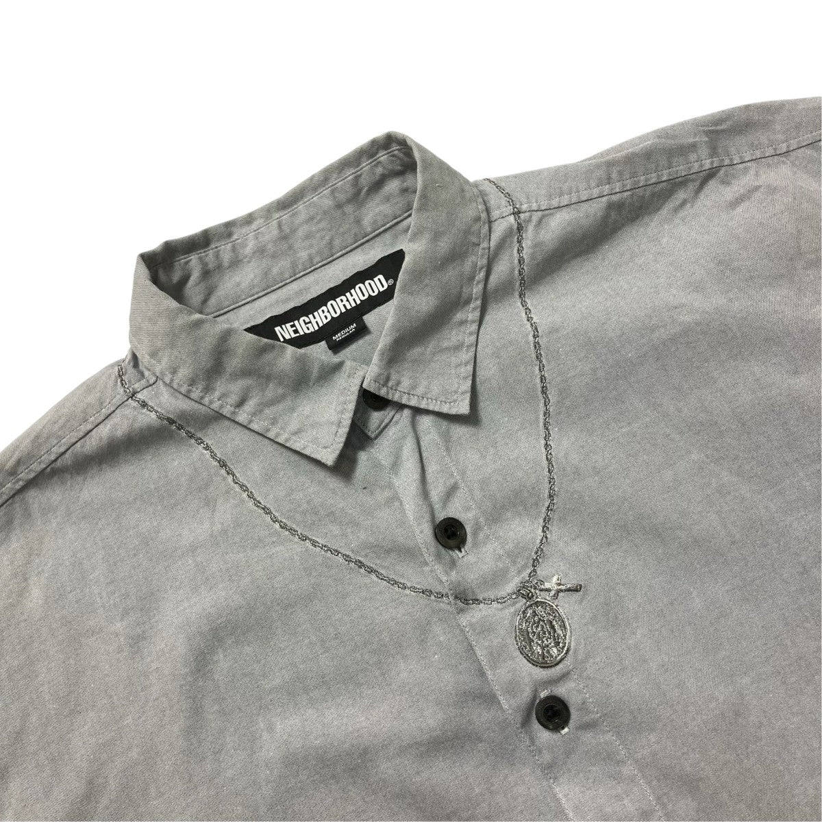 NEIGHBORHOOD MEDAL ＆ CROSS EMBROIDERY SHIRT LS長袖シャツ241AQNH SHM01 古着・中古-3枚目のアイテム画像