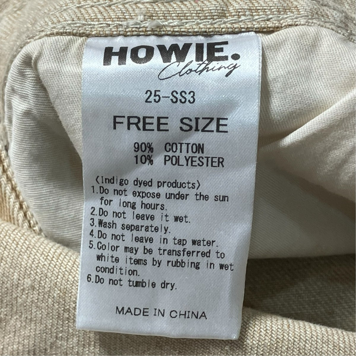 HOWIE 25SSオーバーオール25-SS3 古着・中古-5枚目のアイテム画像