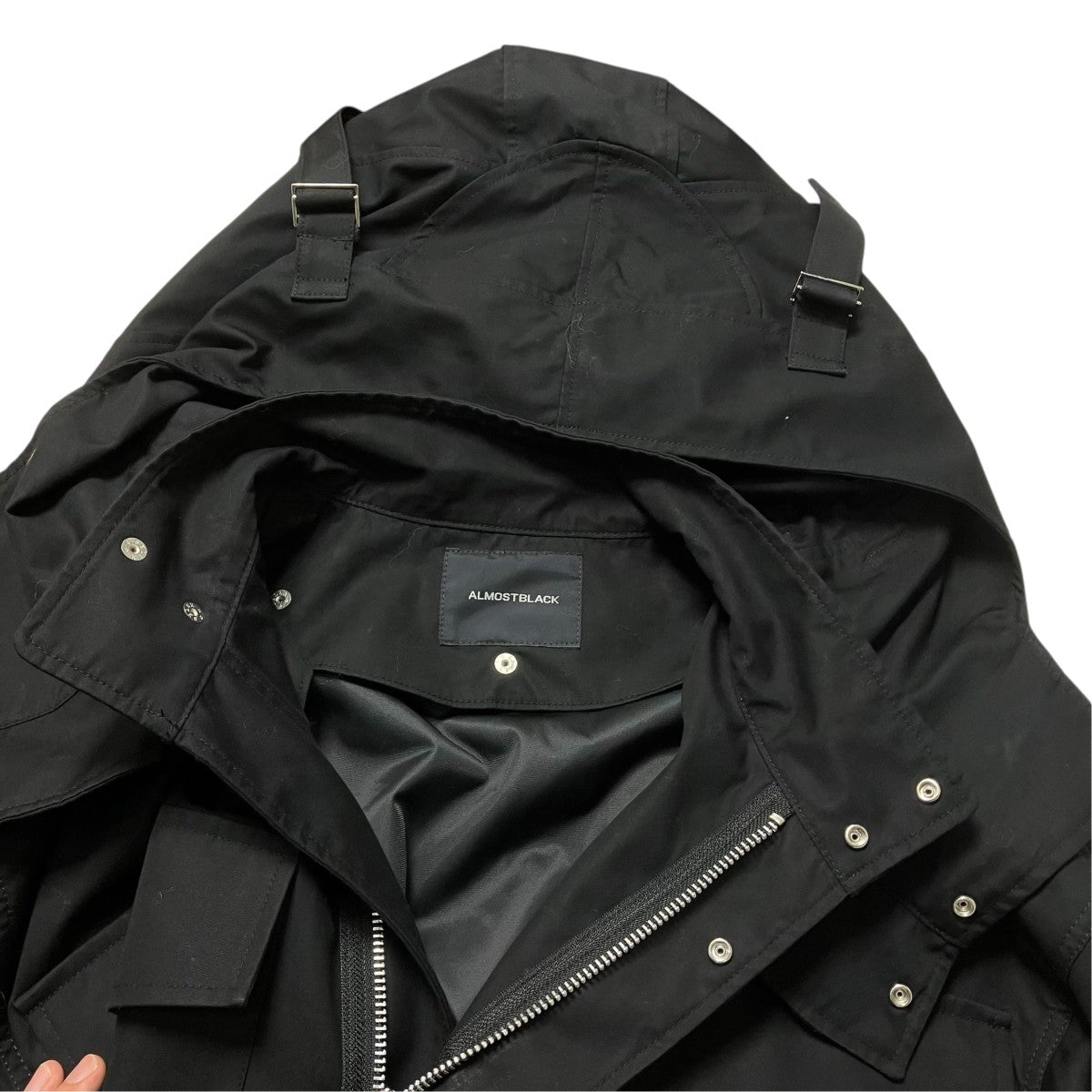 ALMOSTBLACK 21SSフーデッドジャケットBL01A 古着・中古-3枚目のアイテム画像