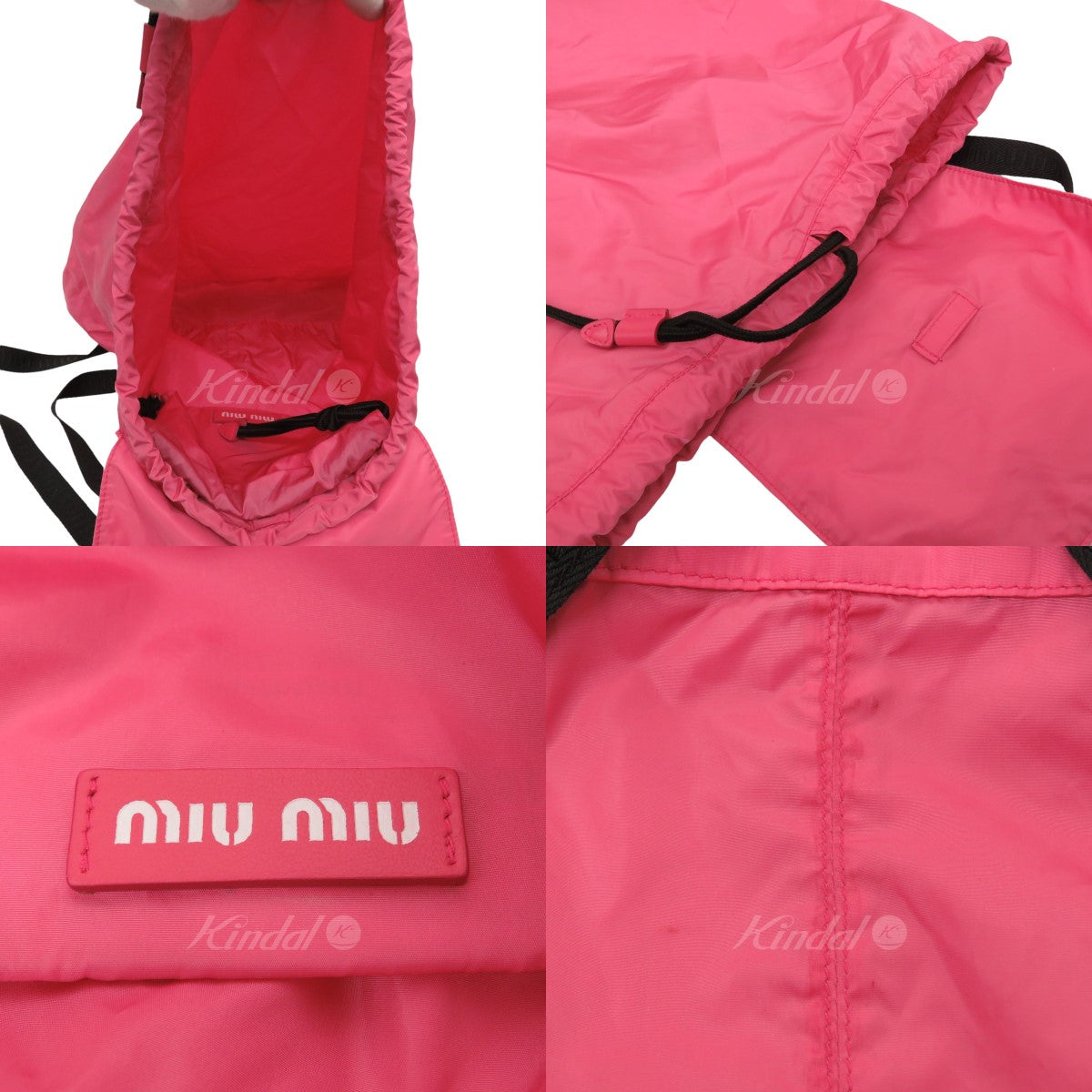 miu miu(ミュウミュウ) ナイロンミニリュック 5RM011 ピンク サイズ 12 ...